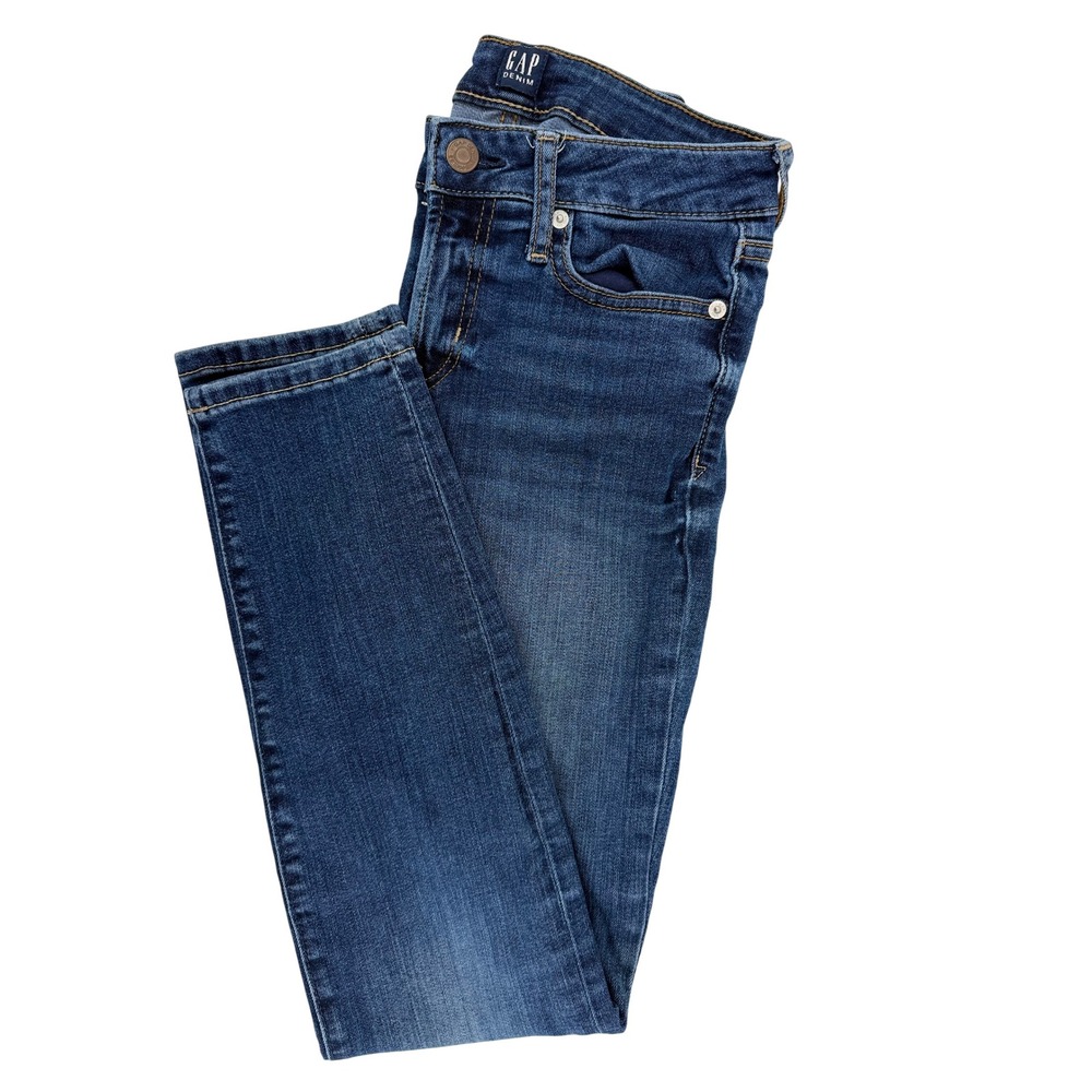Gap Curvy True Skinny Jeans Size 0/25 Cotton Blend Dark Wash Gap For Good Denim